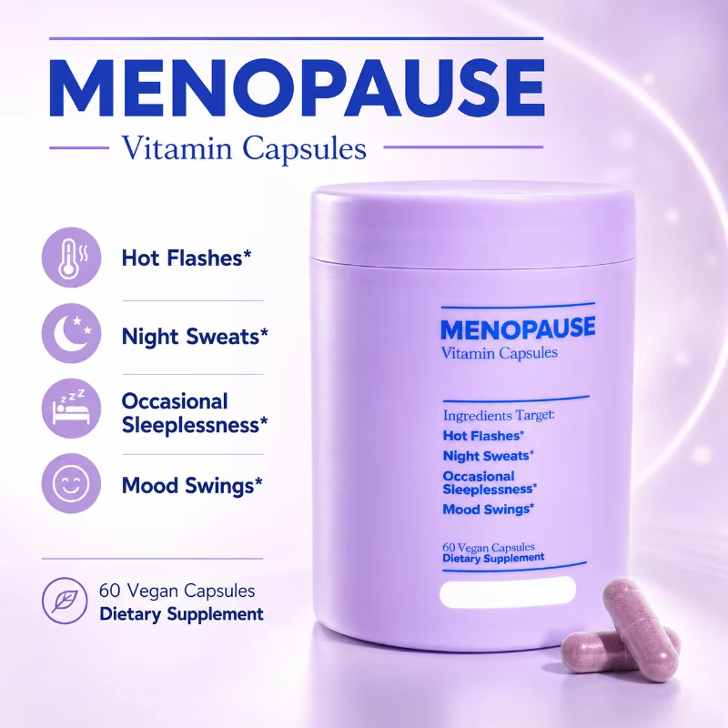 Women Vitamin Supplement with Vitamin D3 B6 Health Food Supplement Menopause Use Helps Relieve Night Sweats Mood Swings