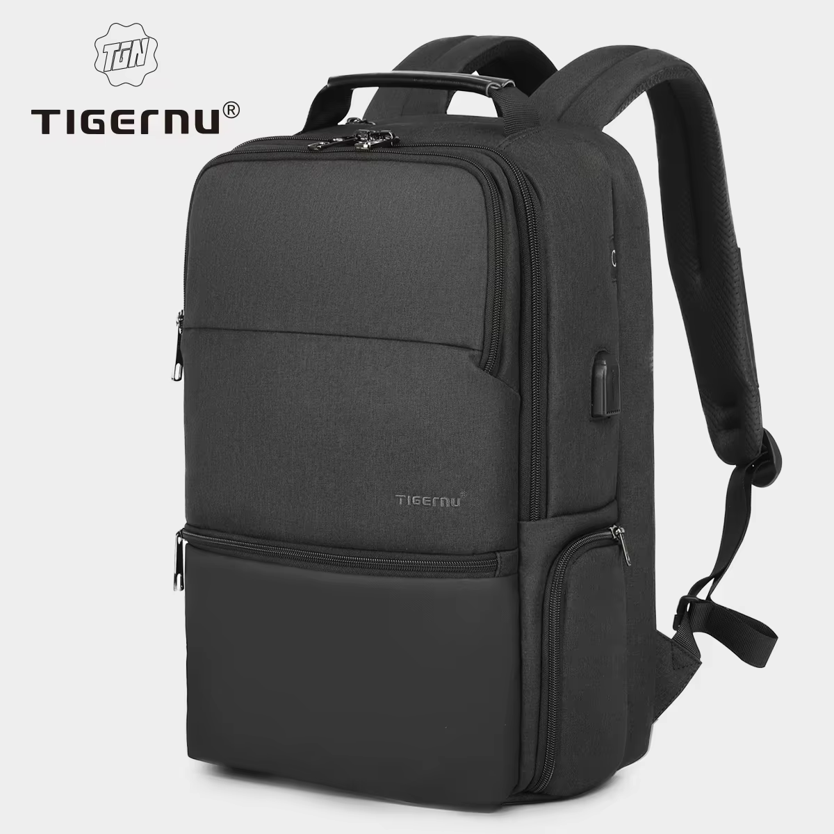 حقيبة ظهر جديدة للنساء من Tigernu مناسبة للكمبيوتر المحمول مقاس 15.6-19 بوصة حقيبة ظهر قابلة للتوسيع للسفر حقيبة ظهر نسائية مضادة للسرقة Mochila مع RFID