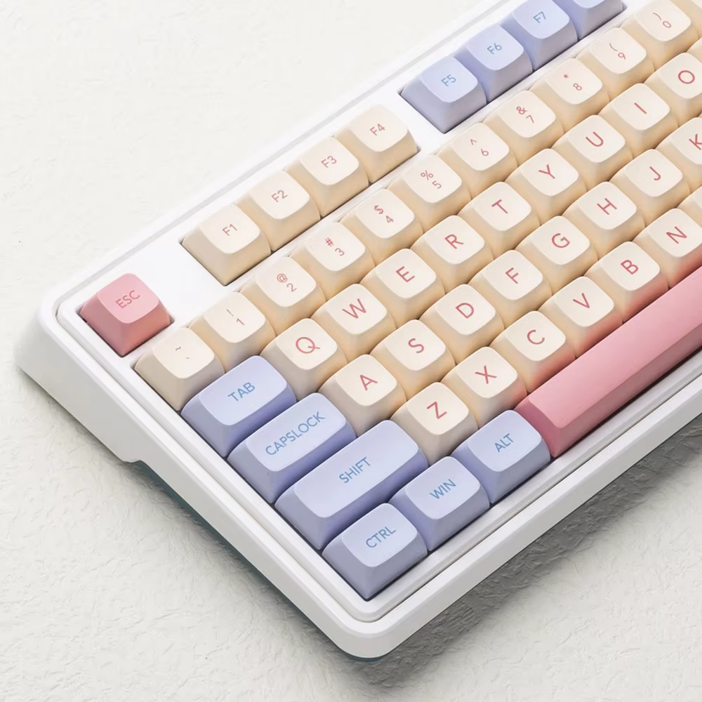 Marshmallow 132 Keys Keycaps PBT Dye Sublimation XDA Profile For MX Switch Fit 61/64/68/87/96/104/108 Keyboard XDA Keycaps
