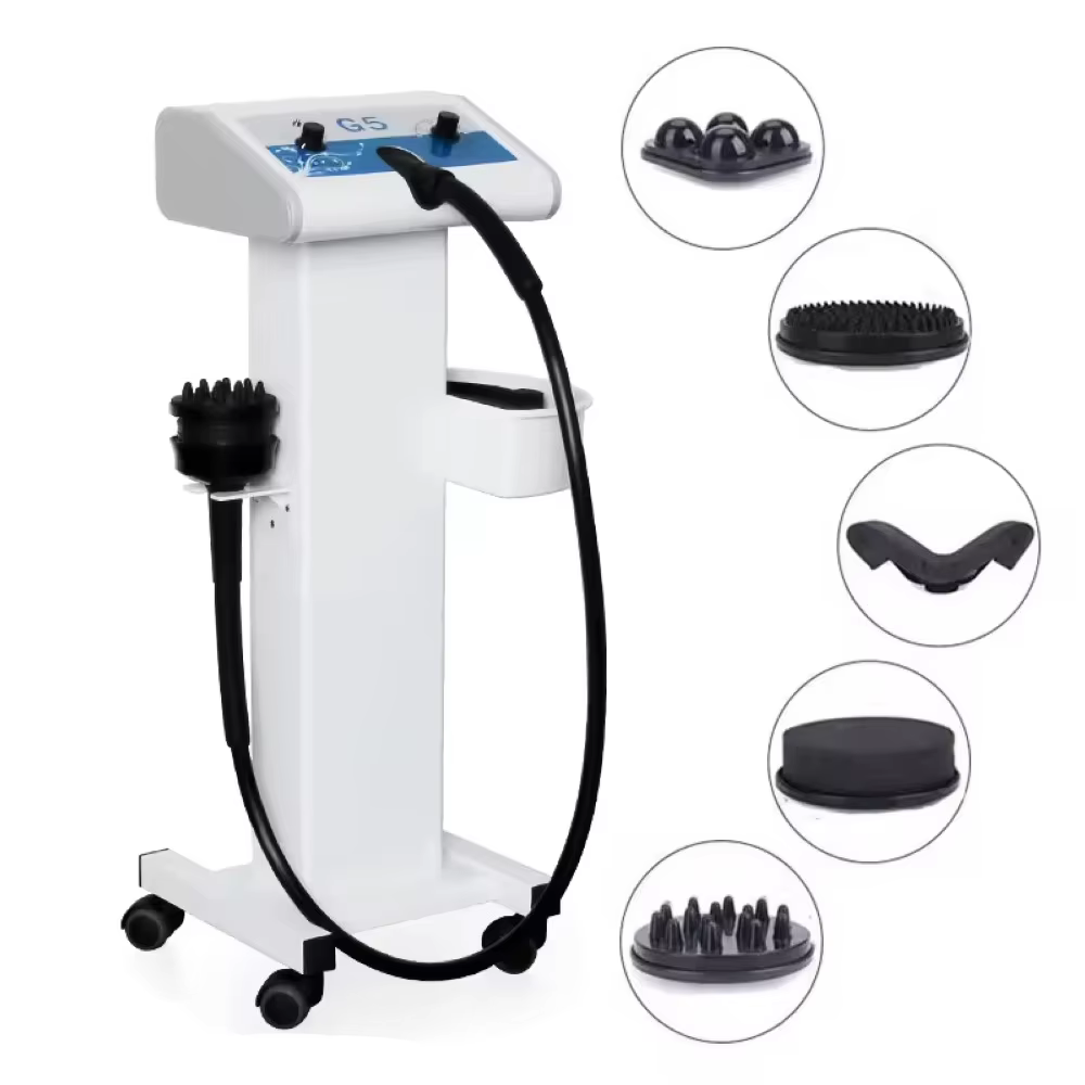 Máquina de massagem vibratória g5 de alta frequência com suporte de carrinho, remoção de celulite, vibrador, emagrecimento, cintura, dispositivo de modelagem corporal