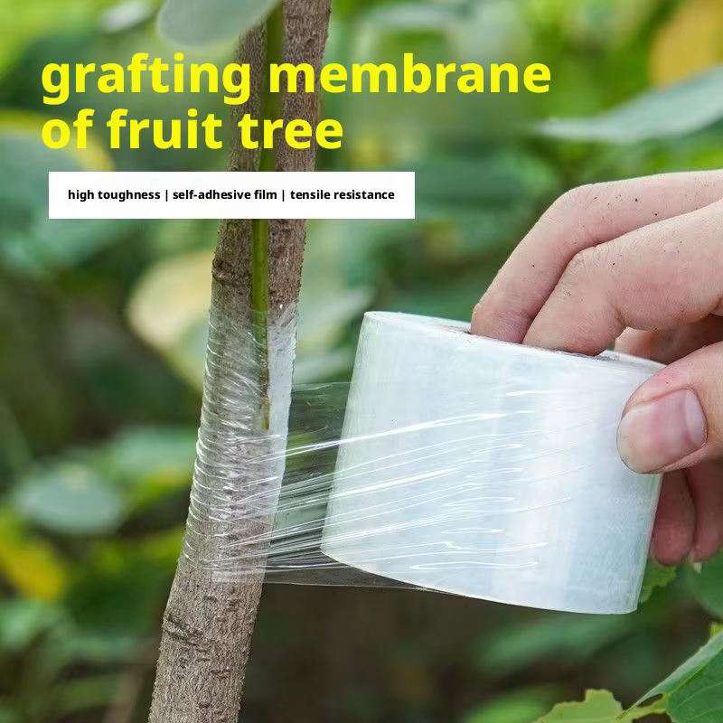 Special self-adhesive pe grafting film for garden fruit trees without knotting, small roll film for tree stump stretching