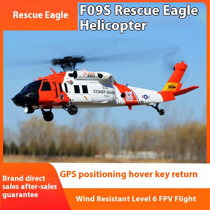 Yuxiang F09-S Intelligent Gps Black Hawk Uh60 Remote Control Helicopter One Button Instant Reversal Auto Return Home Features