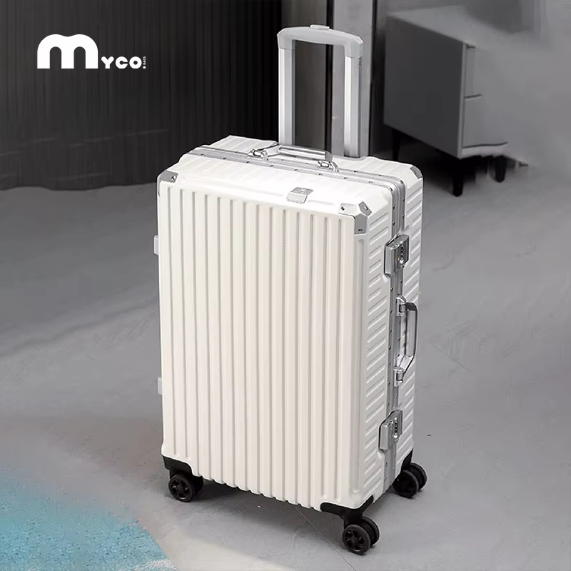 Trolley Luggage 20 24 26 28" Aluminum Frame Rolling Luggage Case USB Travel Suitcase on Wheels Combination Lock Carry on Luggage