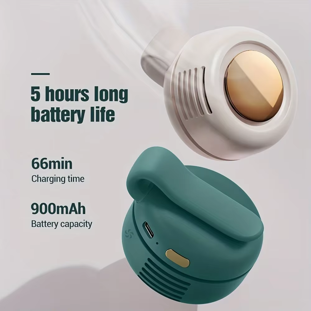 Whirlwind Leafless Fan With Portable Button Design USB Charging Silent Portable Mini Fan For Home And Outdoor Travel