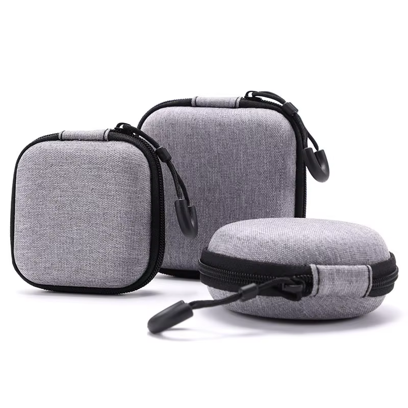 Portable Zipper Earphone Case Bag for Airpod Earpods KZ BA10 AS10 ES4 Charging Cable Accessories Mini Carrying Storage Bag Pouch