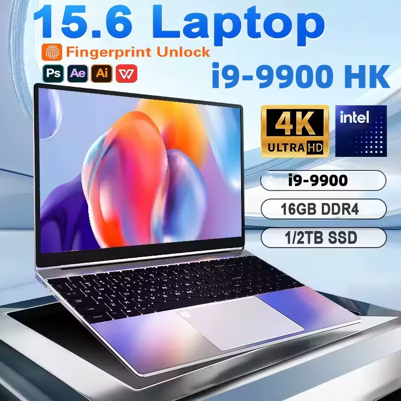LENO NEW 15.6" 32GB 2TB Windows 11 Gaming Laptop Intel Core i9-9900 Computer PC Gamer office Ultra Slim Notebook 1920*1080 HD