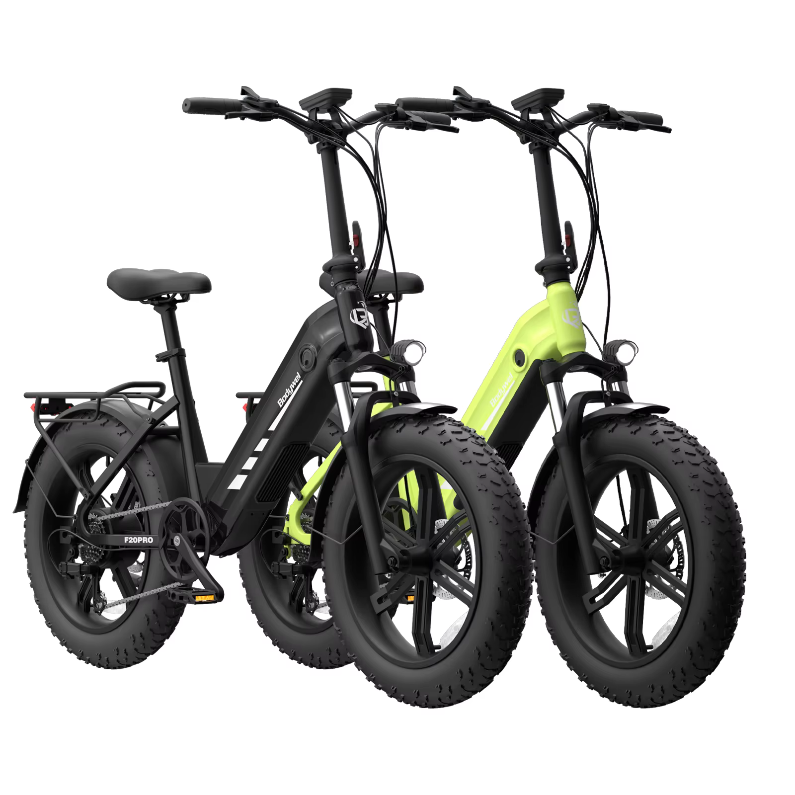 20" Fat Tire Electric Bicycle, Bodywel F20PRO ebike 48V 20Ah Lithium Battery 55-75KM Range, 750W Motor 25KM/H, Hydraulic Brakes, 7 Speed E Bike for Adult City Commute Electric Bike