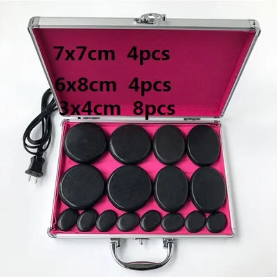 Hot Stone Massage Set Heater Box Relieve Stress Back Pain Health Care Acupressure Lava Basalt Stones for Healthcare Fastship