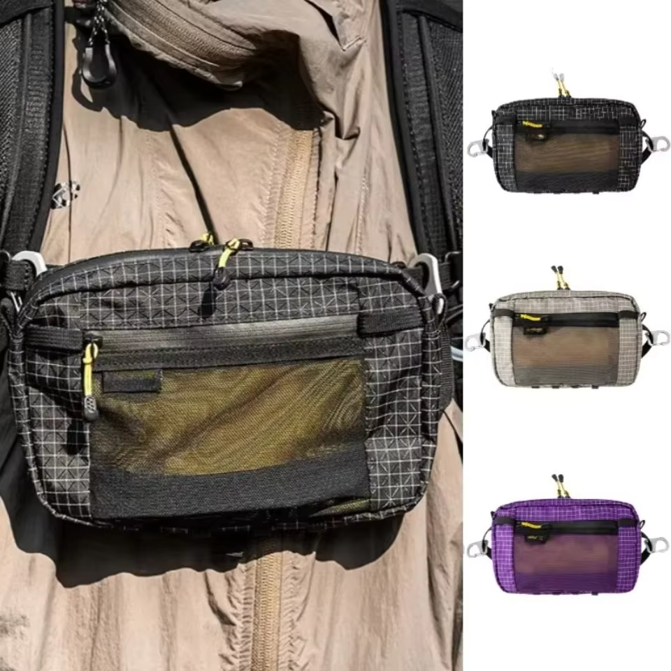 Fiber Waist Pack 1.1L Waterproof UrltraLight Multi Pocket for Cycling Running Hiking Camping Outdoor Sports Accessories