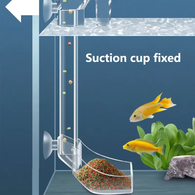 Tube d'alimentation pour aquarium, dispositif d'alimentation pour poissons et crevettes, artefact d'alimentation pour poissons, alimentation précise, bassin d'alimentation pour crevettes en cristal, p