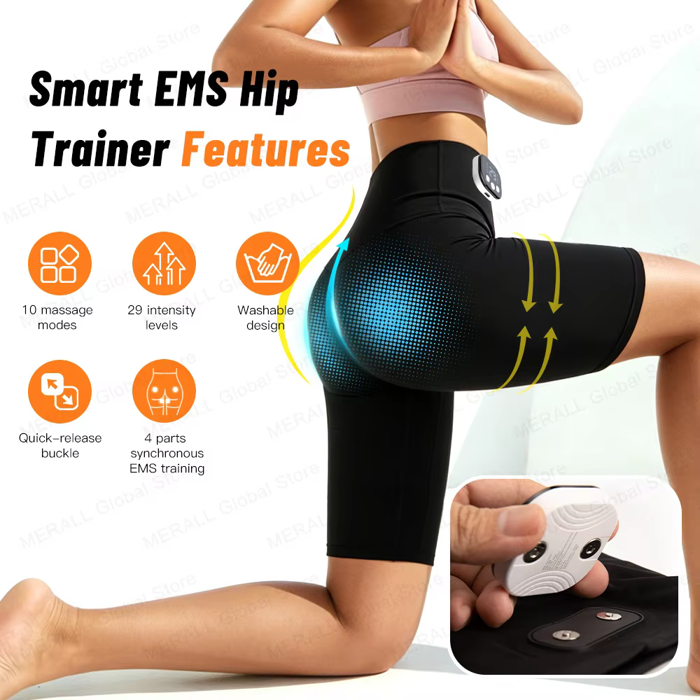 Intelligent Hip Lifting and Shaping Ems Yoga Massage Shorts Micro Current Stimulation Acupoints Slimming and Bodybuilding