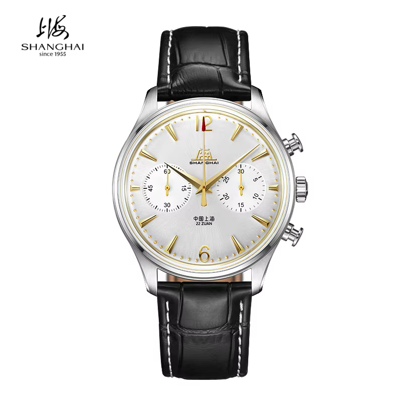 Shanghai Watch 1963 Chronograph Mechanical Men's Watch ST1901 Movement Hand-wound Wristwatch 50M Waterproof Sapphire Clock S5003