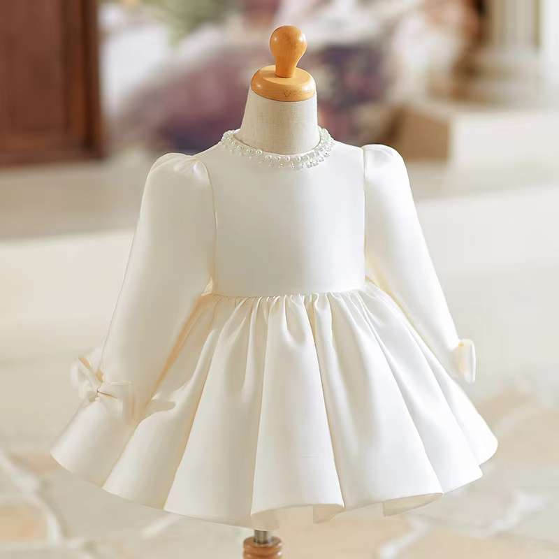 Girls Party Dress Flower Girl Princess Birthday Gown Children Host Piano Recital Performance Pageant Formal Celebration Dresses