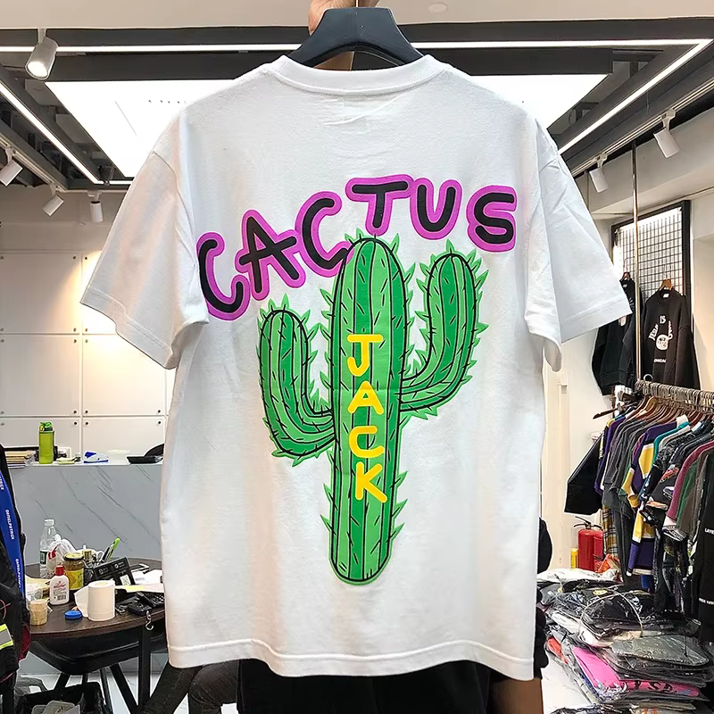 New luxury Cactus Jack Hip Hop Tshirts Travis 2023 Men's Hip Hop Cotton T-Shirt Streetwear Tee Top