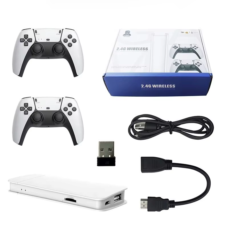 M15 Video Game Console 2.4G Wireless Dual Controller Retro TV Game Stick 20000 Classical Games Two Player Game Big Color Box