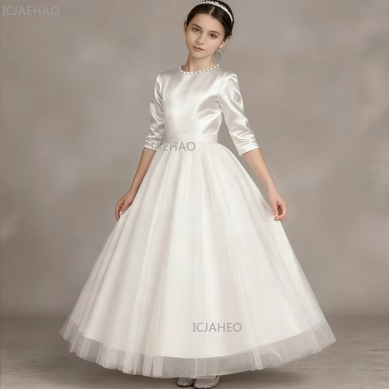 Fashion Kids Clothing Girls Princess Birthday Dress Pageant Host Children Flower Girl Formal Evening Gown for Piano Performance