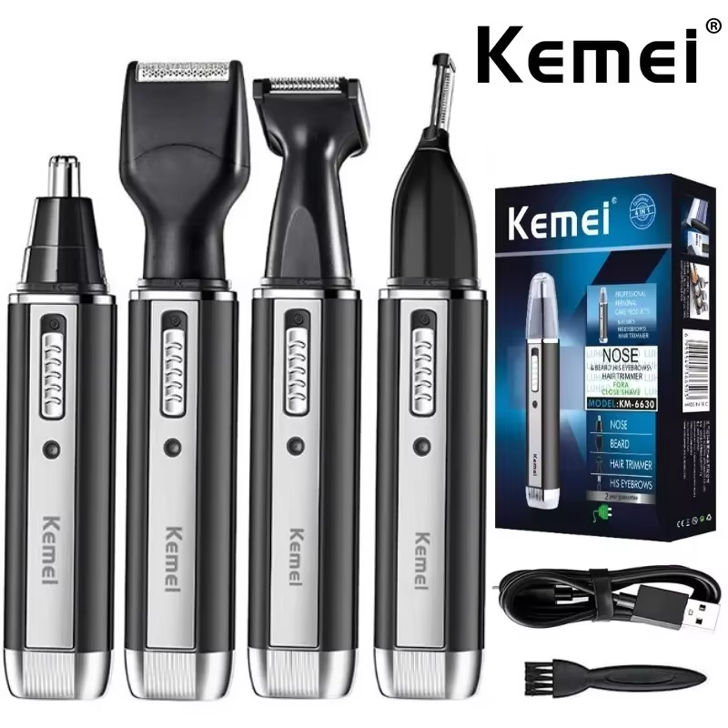Kemei KM-6630 6631 6632 trimmer for men Nose and ear trimmer Rechargeable Trimmer For Hair Beard Nose And Ear Cleaner Grooming