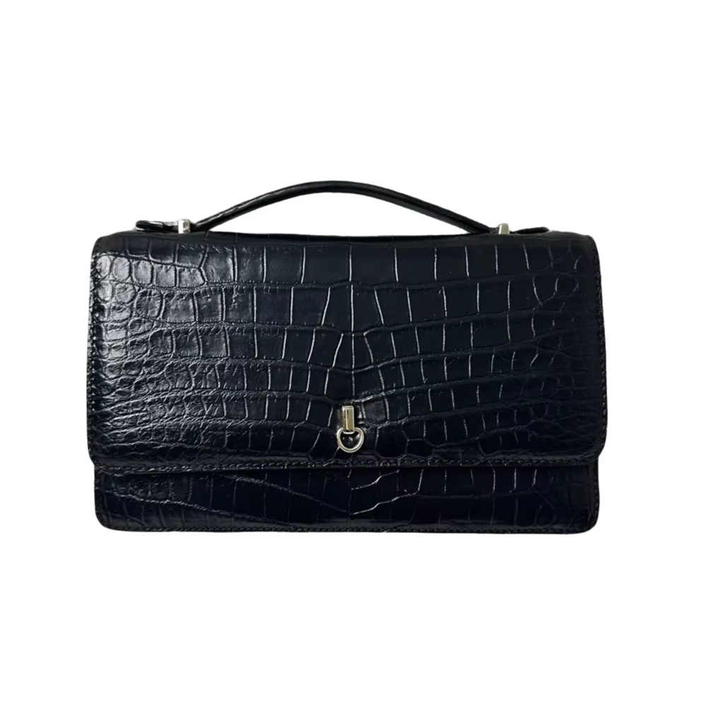 Authentic crocodile leather women's small flap bag real crocodile leather women's handbag single-shoulder cross-body bag