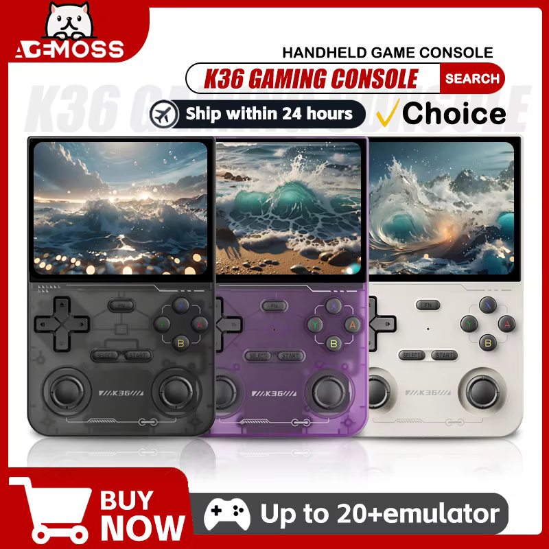 Retro Handheld Game Console k36 3 5 Inch IPS Screen 64GB 128GB 256GB Portable Gaming Device with Built in Games