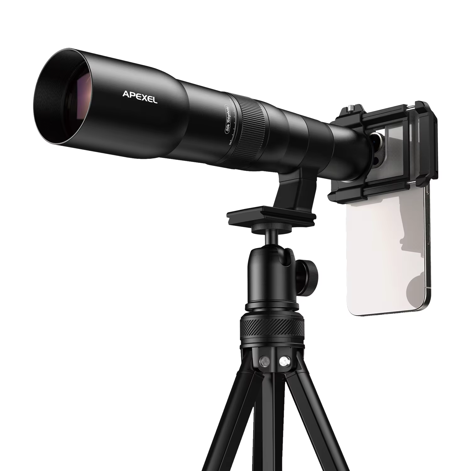 APEXEL Professional  50x Ultra Telephoto Lens Universal Metal Phone Telescope +Tripod for Travel Camping Bird-watching Sports
