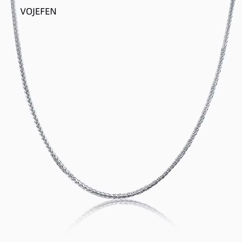 VOJEFEN Pt950 Chopin Necklace Platinum Jewelry Rope Chains Gold Personalized Neck Chains Choker Luxury Accessories Certified