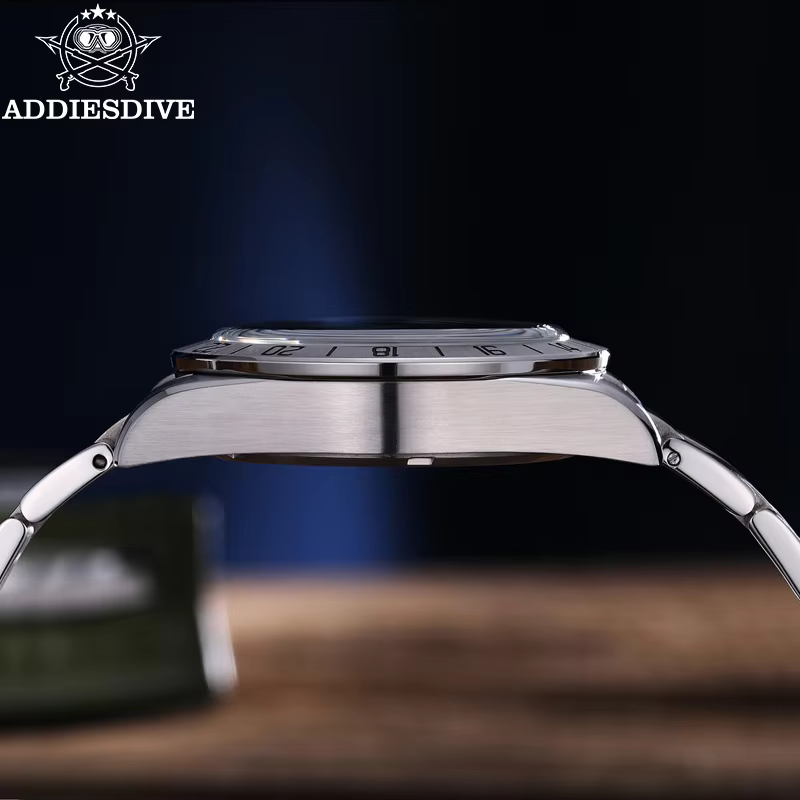 ADDIESDIVE 39mm GMT Men Watches Stainless Steel BGW9 Super Luminous Quartz Watch Bubble Mirror Glass AD2035 Watches Reloj Hombre