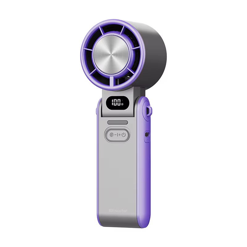 KINSCOTER Outdoor Foldable Portable Handheld Fan Mini Cooling Rechargeable 3600mAh 100-level Free Control High Speed Turbo Fan