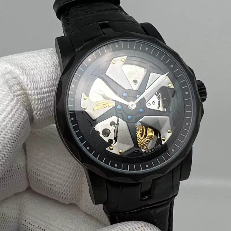 Beijing Brand Watch Men's Mechanical Watch Speed Tourbillon Two-pin Black Mechanical Watch