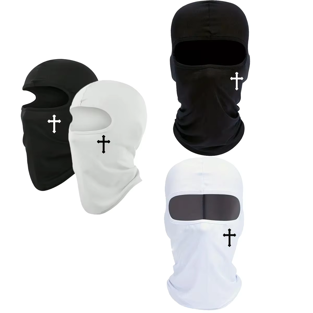 Christian Balaclava Cross Ski Mask Full Face Mask Cover Faith Shiesty Jesus Face Cover Breathable Men Women Sports Motorcycling