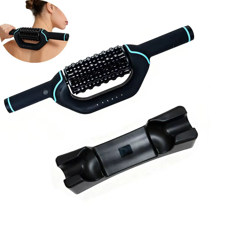 Rolo de massagem elétrico para relaxamento profundo dos tecidos e músculos, recarregável para aliviar dores nas costas após exercícios.