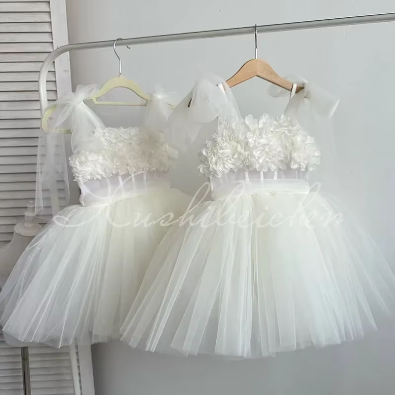 2025 Piano Performance Dress Girls New Pink Sleeveless Princess Gown Host Recital Stage  Event Matching Catwalk Trend Formal