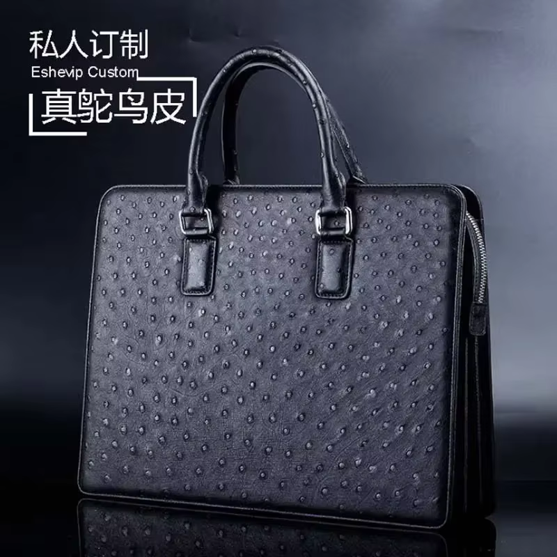 ourui new male  men briefcase  One shoulder Men's handbags  men ostrich bag
