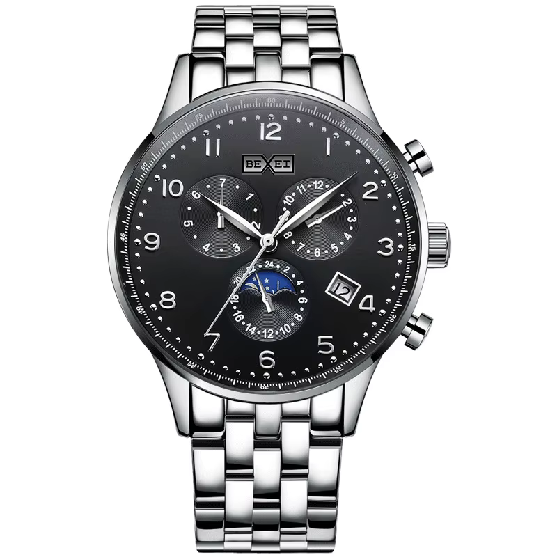 BEXEI Automatic Mechanical Man Watch 316L Stainless Steel Bussiness