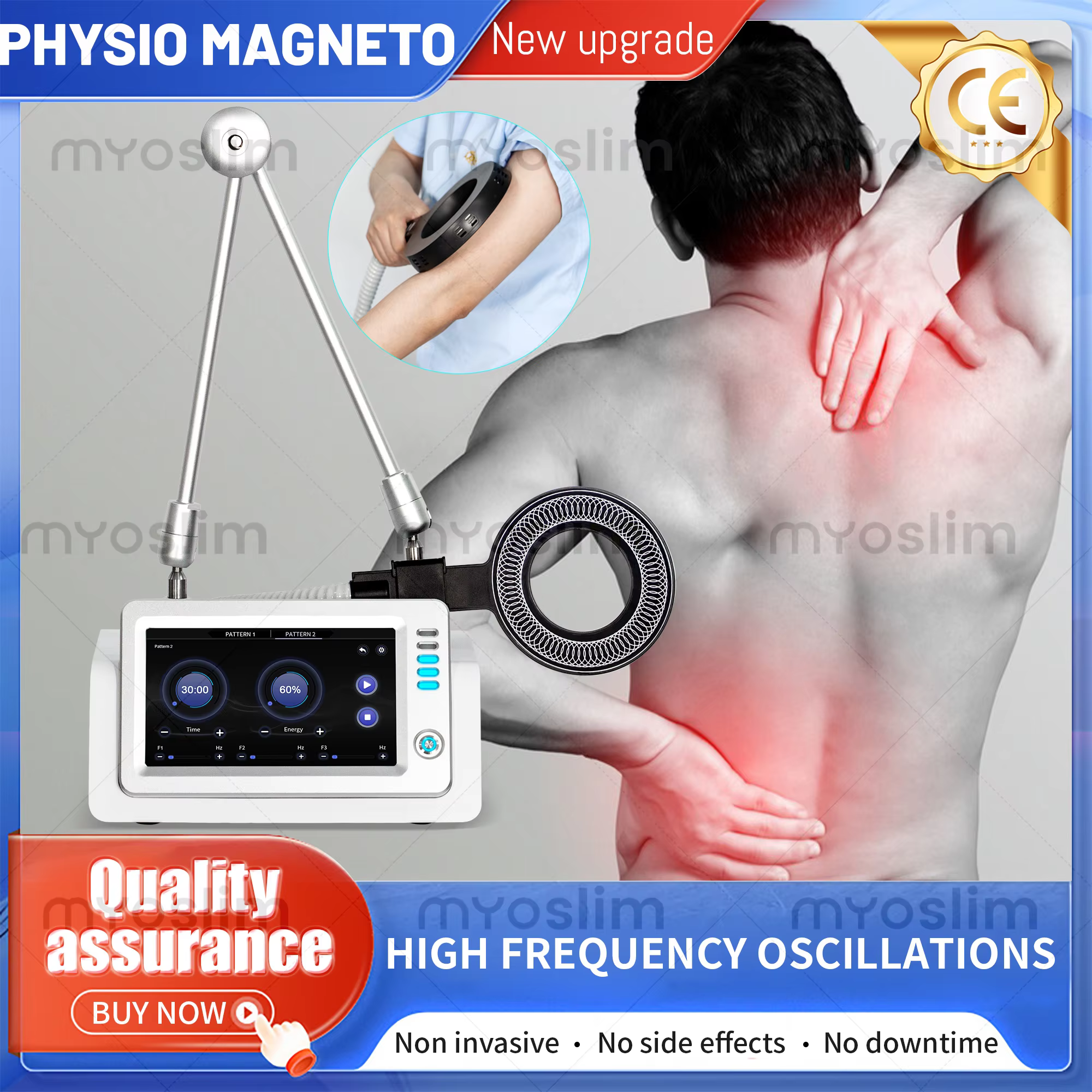 Body Massager Magnetic Tech Targeted Therapy CE Certified Safe Physio Care Soreness Relief Multi Function Equipment