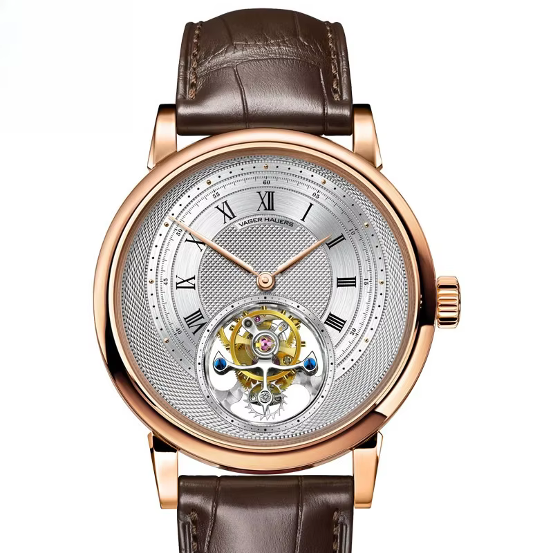 Vijay Hauser Elegant Genuine Original Men's Watch Men's Mechanical Watch Hollow Tourbillon Waterproof Casual Men's Watch
