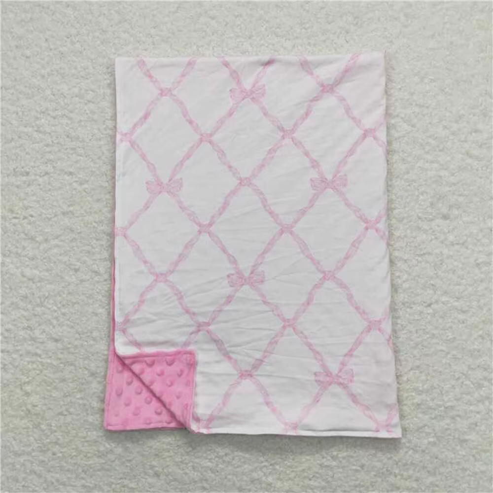 Pink Bow Baby Girls Blankets Soft Cozy Fleece Blanket for Infants And Toddlers Decorative Room Bedding Pink Bow29*43 inches