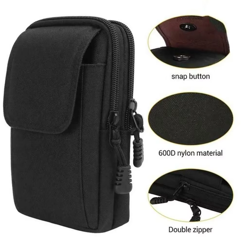 Men's Tactical  Waist Pack - Military Belt Pouch Bag for Running/Camping, Small Outdoor Travel EDC Pouch with Soft Back