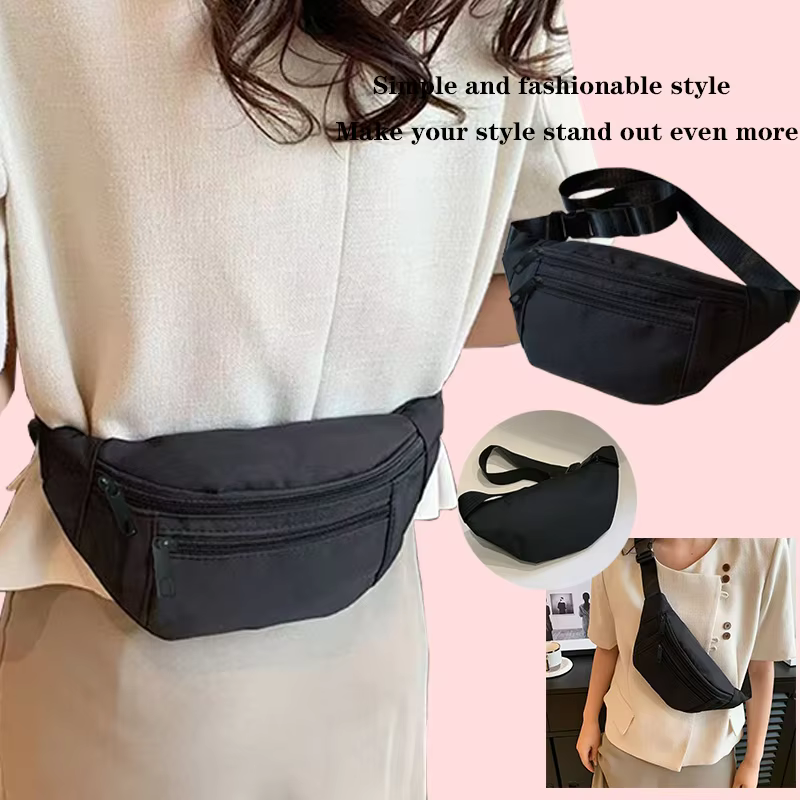 Neutral color bag with plain solid color and no design. Double-layer canvas. Suitable for business trips and travel.