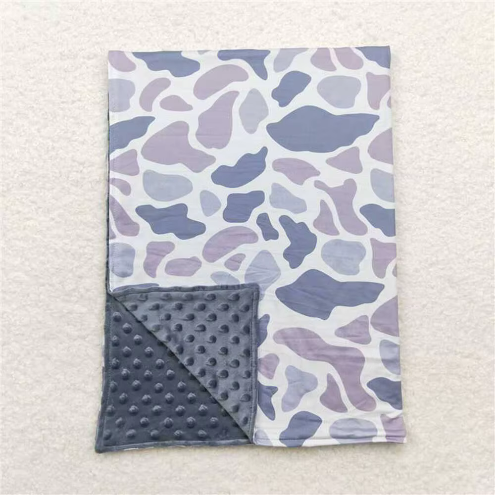 Grey Polka Dots Camouflage Baby Kids Blankets Soft Plush Blanket for Children Cozy Warm Fleece Throw 29*43 inches