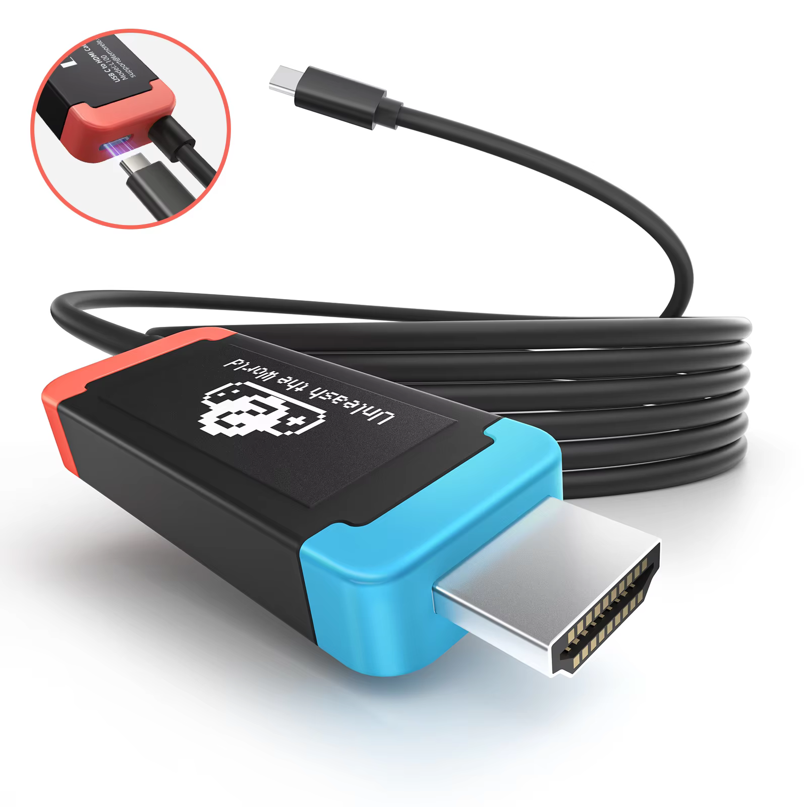 Lemorele 2m 4k 60Hz USB-C to HDMI Adapter PD 100W HD HDMI Type C to Projection Cable Video Cable For Video Conversion Adapter
