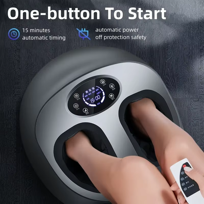 Electric Foot Massage Machine Fully automatic Shiatsu Kneading Heating Household Negative Ion Airbag Fully Wrapped Foot Massager