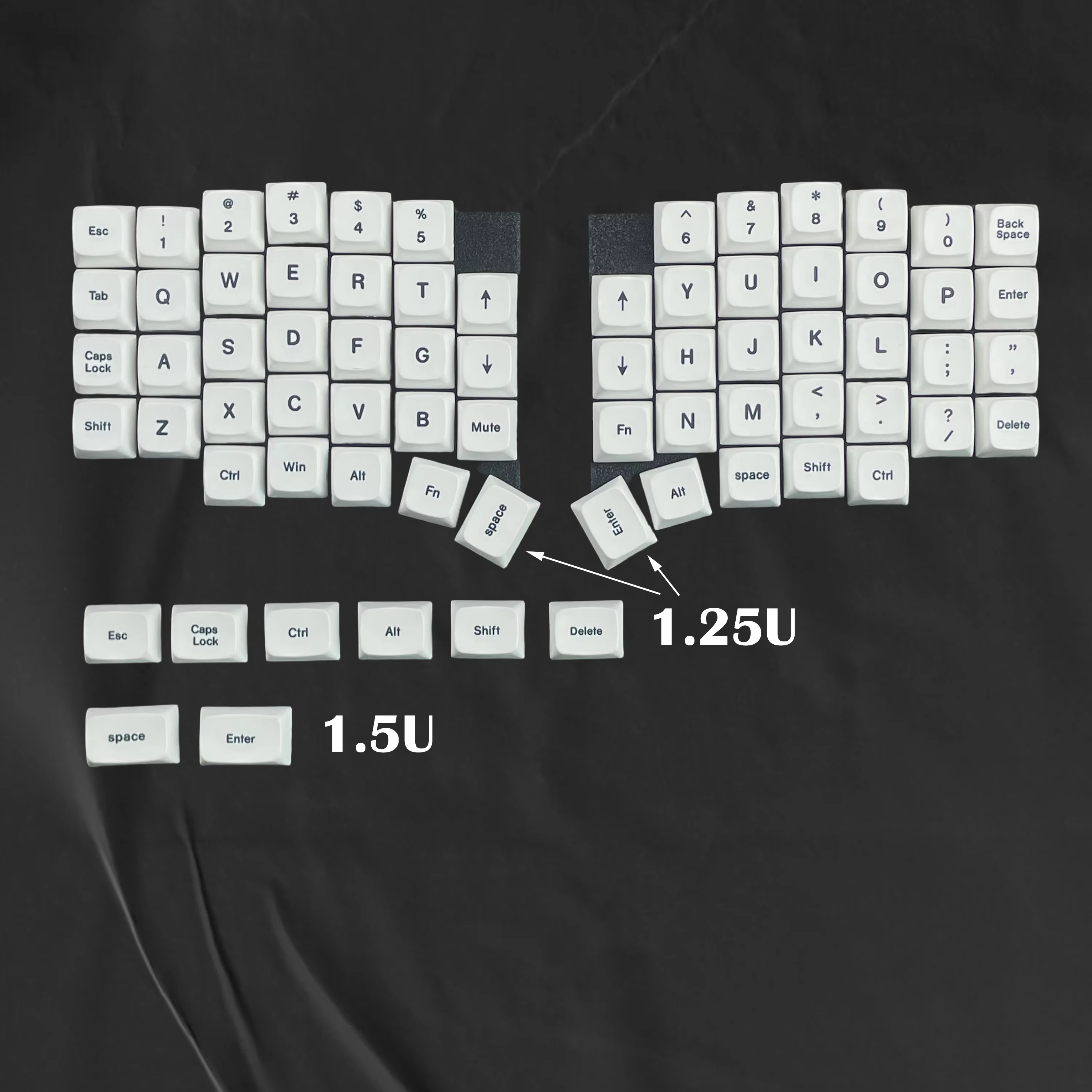 XDA Profile PBT Material Dye-sub Keycap Dedicated to Split Mini MX Mechanical Keyboard compatible with Corne Cornix Sofle Velve