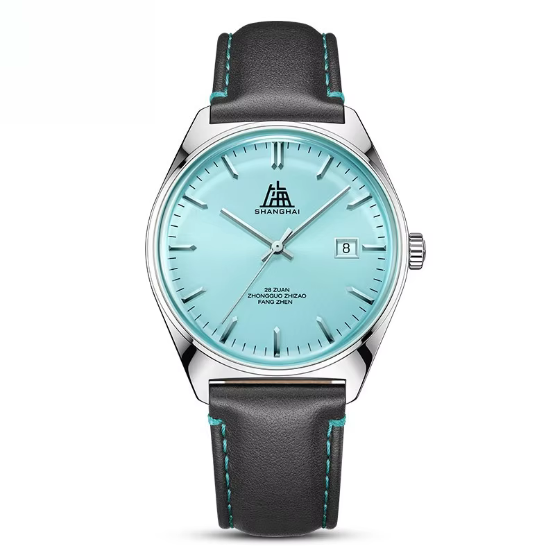 Shanghai Watch Men's Tribute Series Tribute To Genuine Leather Strap 7120 Repeat Mechanical Watch