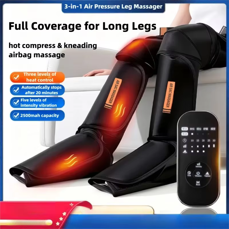Jinkairui Full-Leg Air Wave Kneading Hot Compress Air Pressure Foot Massage Machine Leg Massager