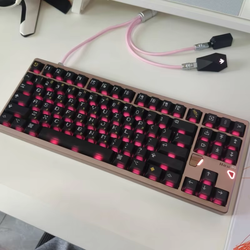 ATK QK Co-branded Hex80 Wired Magnetic Axis Keyboard Ergonomic Design Low Latency RGB Laptop Accessories E-sports Gamer Keybaord