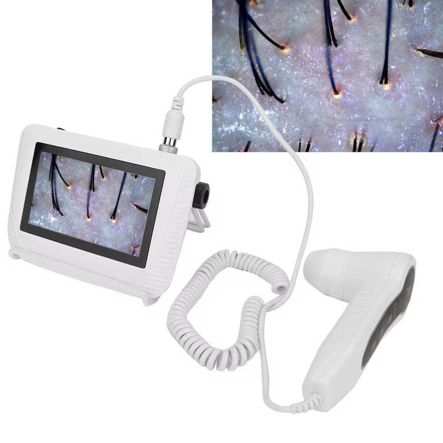 50x/200x analisador de aumento da pele recarregável detector folículo de cabelo óleo umidade pigmento tester couro cabeludo/rosto monitor de cuidados com a pele