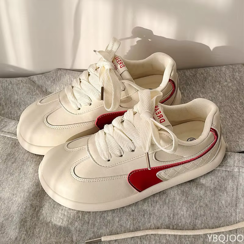 Thick soled retro shoes for women's spring new versatile casual lightweight sports board shoes  daily comfortable women's shoes