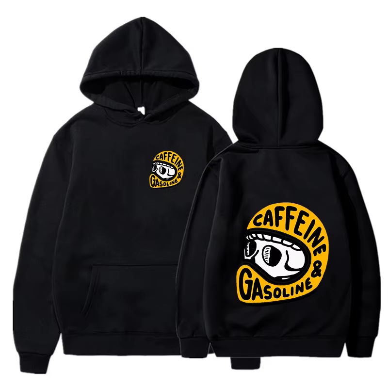 2024 frühling Autunm männer Hoodies Gothic Harajuku Biker Schädel Grafik Neue Männer Mode Hoody Tops Dark Punk Schädel Retro Pullover