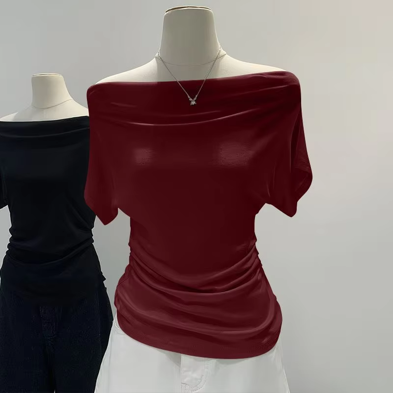 Summer Women's Slim Fit Multi Style Casual Fashion Short Sleeved T-shirt Basic Versatile Breathable Plus Size Shirt Top