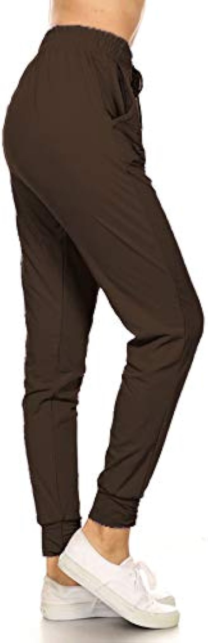 Leggings Depot Women’s Printed Solid Activewear Jogger Track Cuff Sweatpants